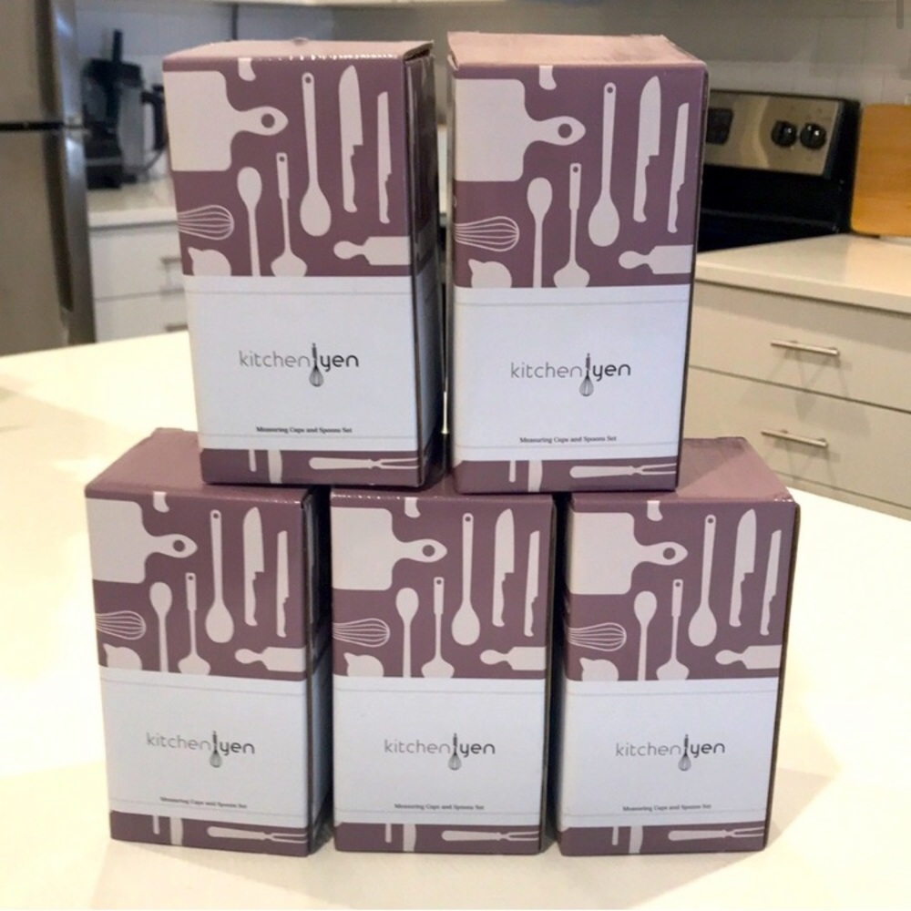 FIVE SETS of Measuring Cups & Spoons Sets (Stainless Steel)